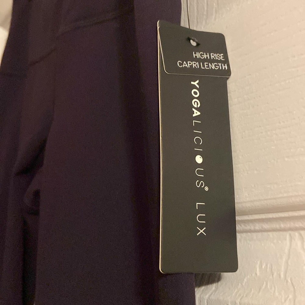 Purple Capri Yoga Leggings